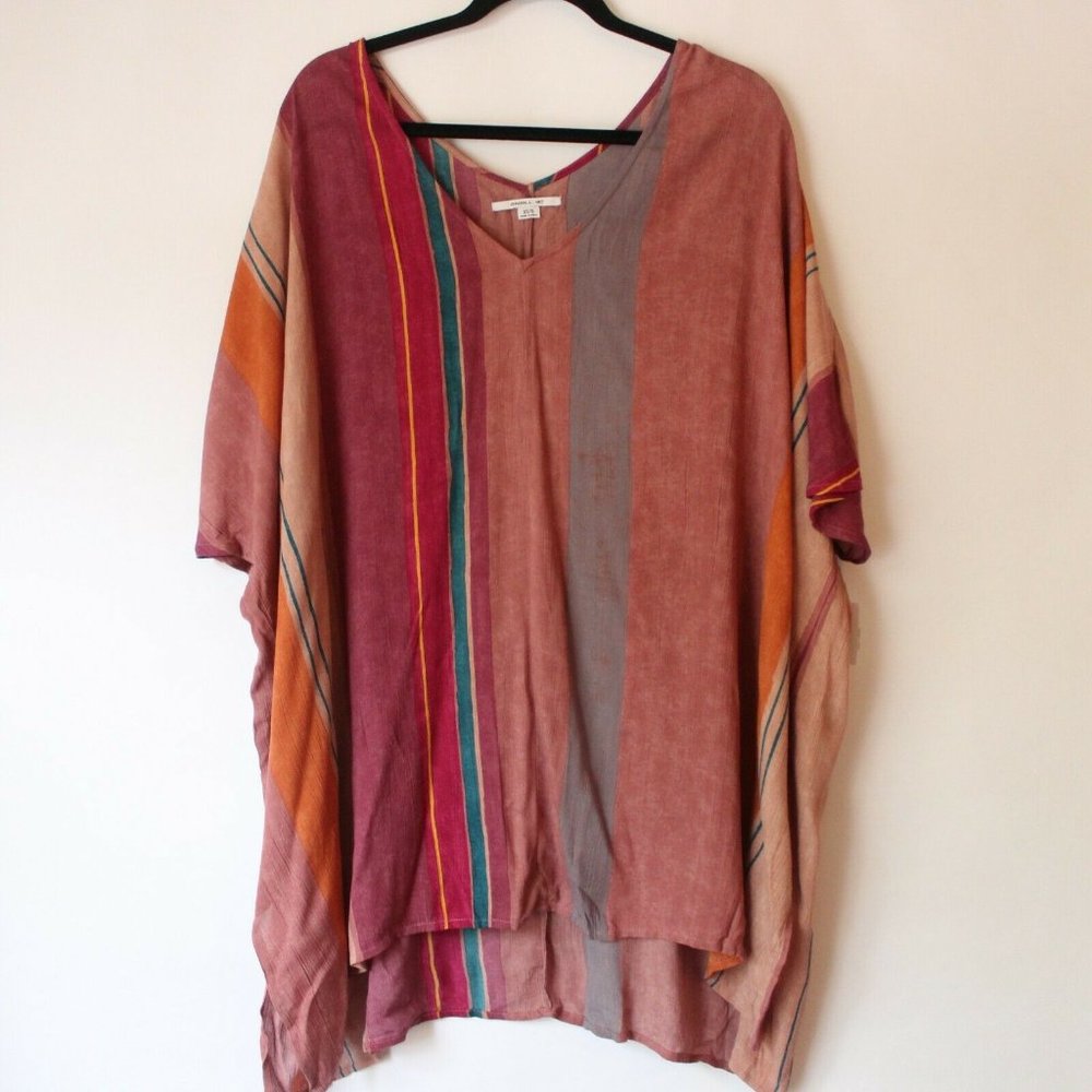 O'Neill Multicolor Striped Women’s Swim Coverup - Rose, Orange, Teal